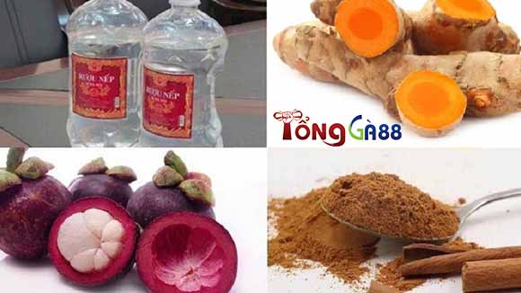 Chữa bệnh lác gà chọi bằng nghệ, quế và vỏ măng cụt